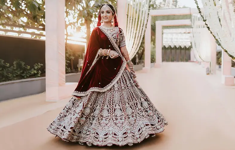 Lehenga with Full-Sleeve Blouse