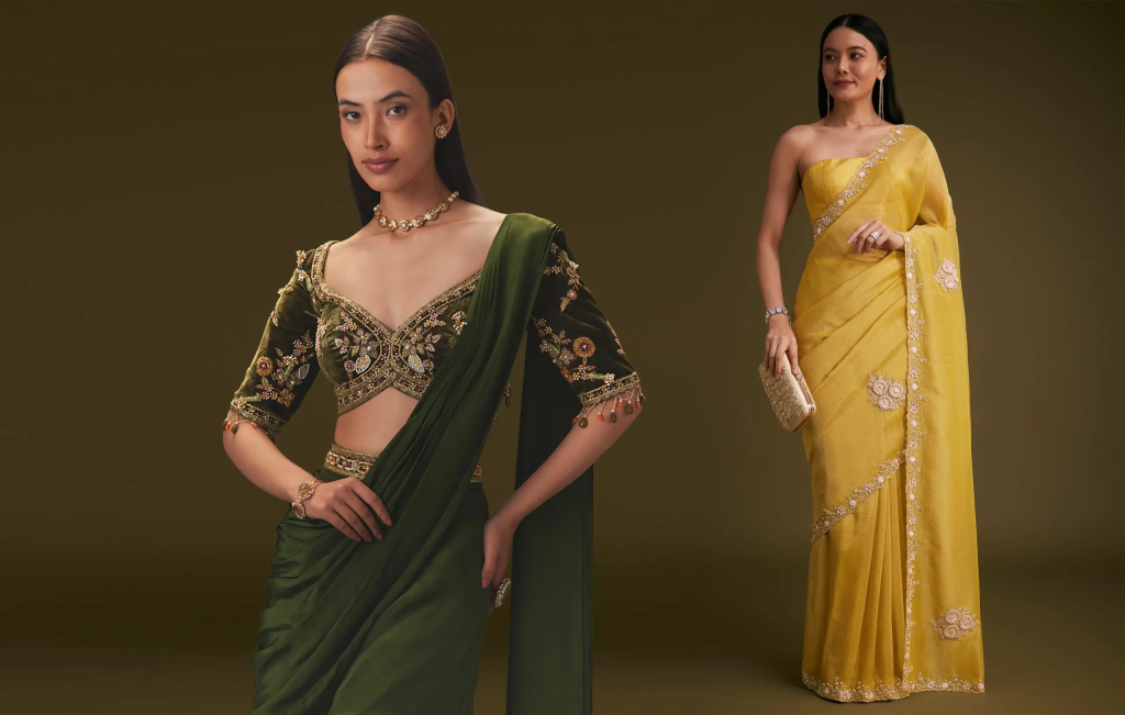 Dual-Toned Saree for a Dramatic Entry