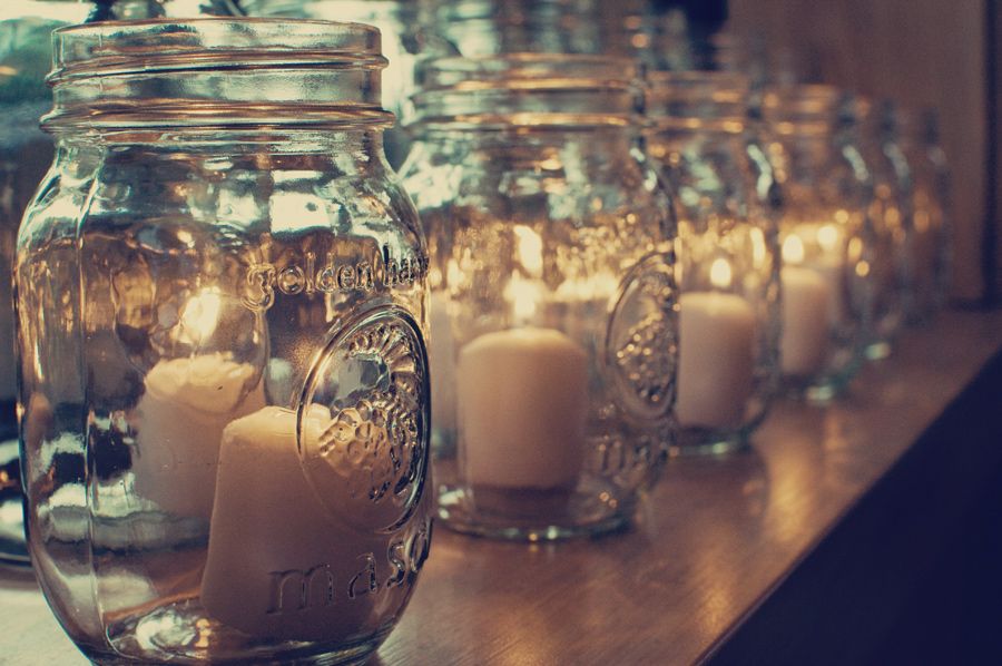 Mason Jar Candle Holders