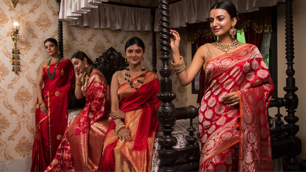 Red Banarasi Silk Saree
