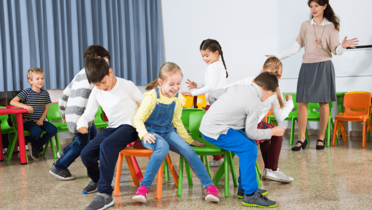 Musical Chairs game in kids birthday party 