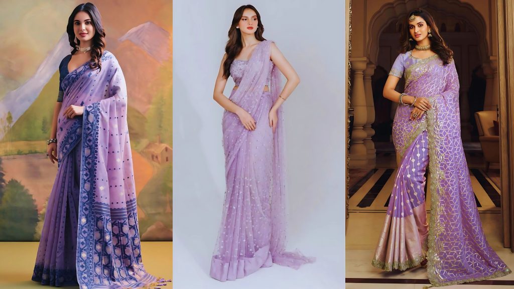 Subtle yet Stunning Charcoal Grey Saree for Night Function