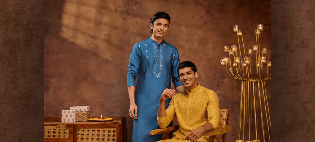 Straight Kurta with Mandarin Collar 