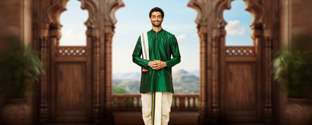 Golden Kurta With Dhoti Pants
