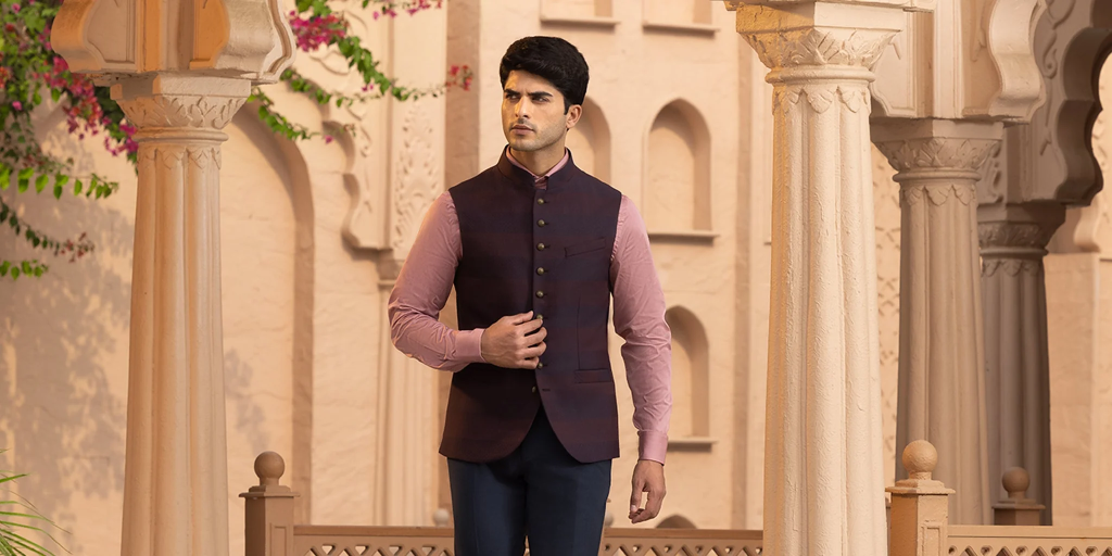 Nehru Jacket with Full Sleeve Shirt and Trousers