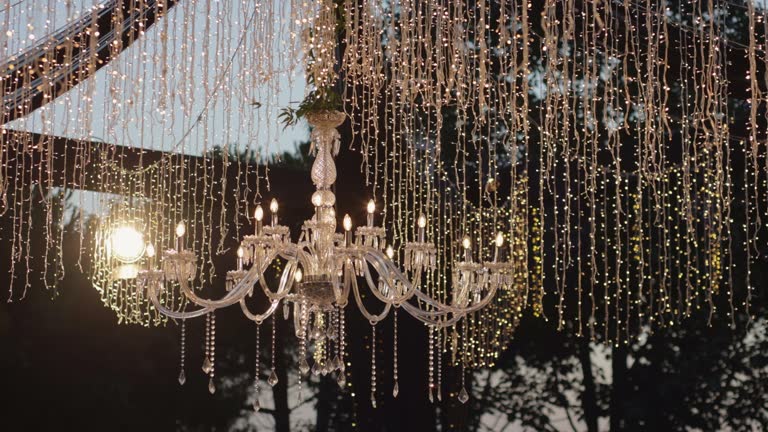Crystal Chandeliers & Fairy Lights