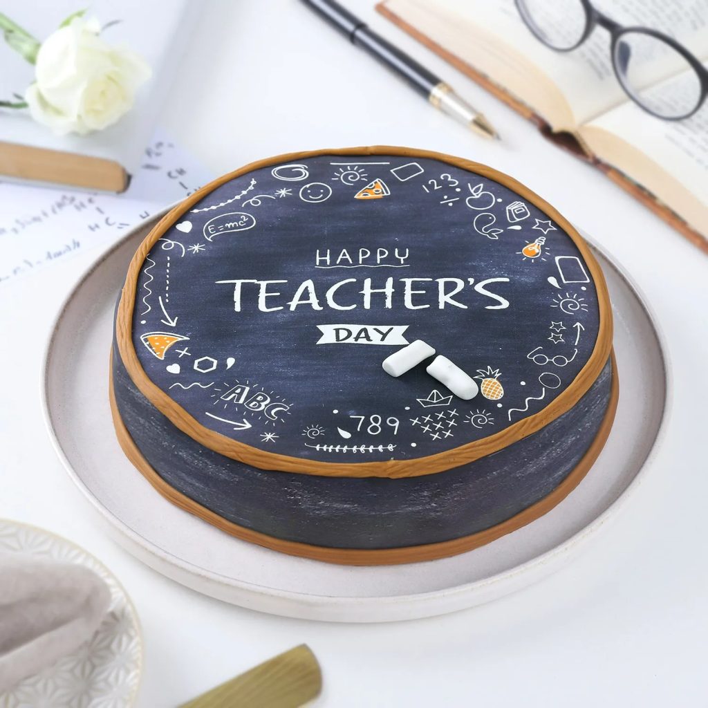 teachers day theme cake design