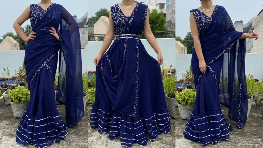 Easy-Breezy Saree Gown That Combines Tradition with Trend