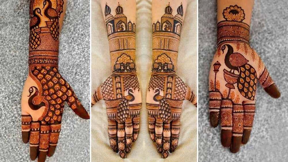 Peacock-Inspired Mehndi