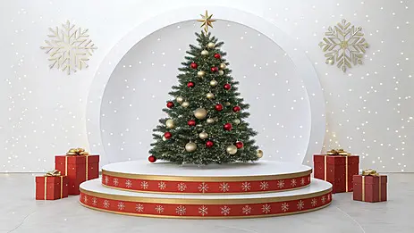 Christmas Tree + Stage Area