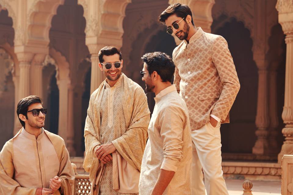 Angrakha Style Sherwani
