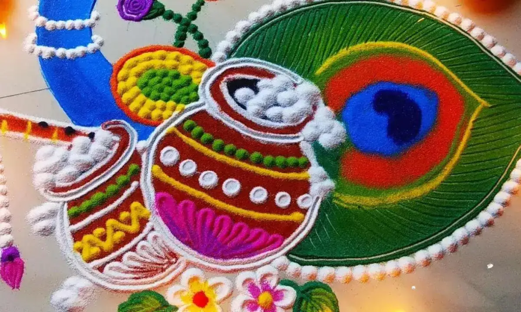Rangoli Designs for janmashtami